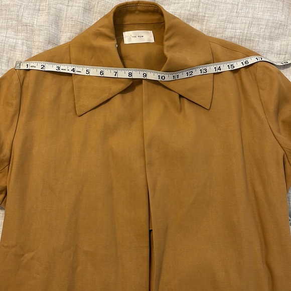 NWT The Row Rundi belted linen cotton coat in ochre - Picture 9 of 11